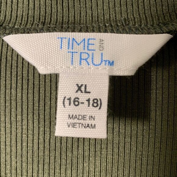 Time and Tru extra large green bodysuit NWT - Picture 2 of 6